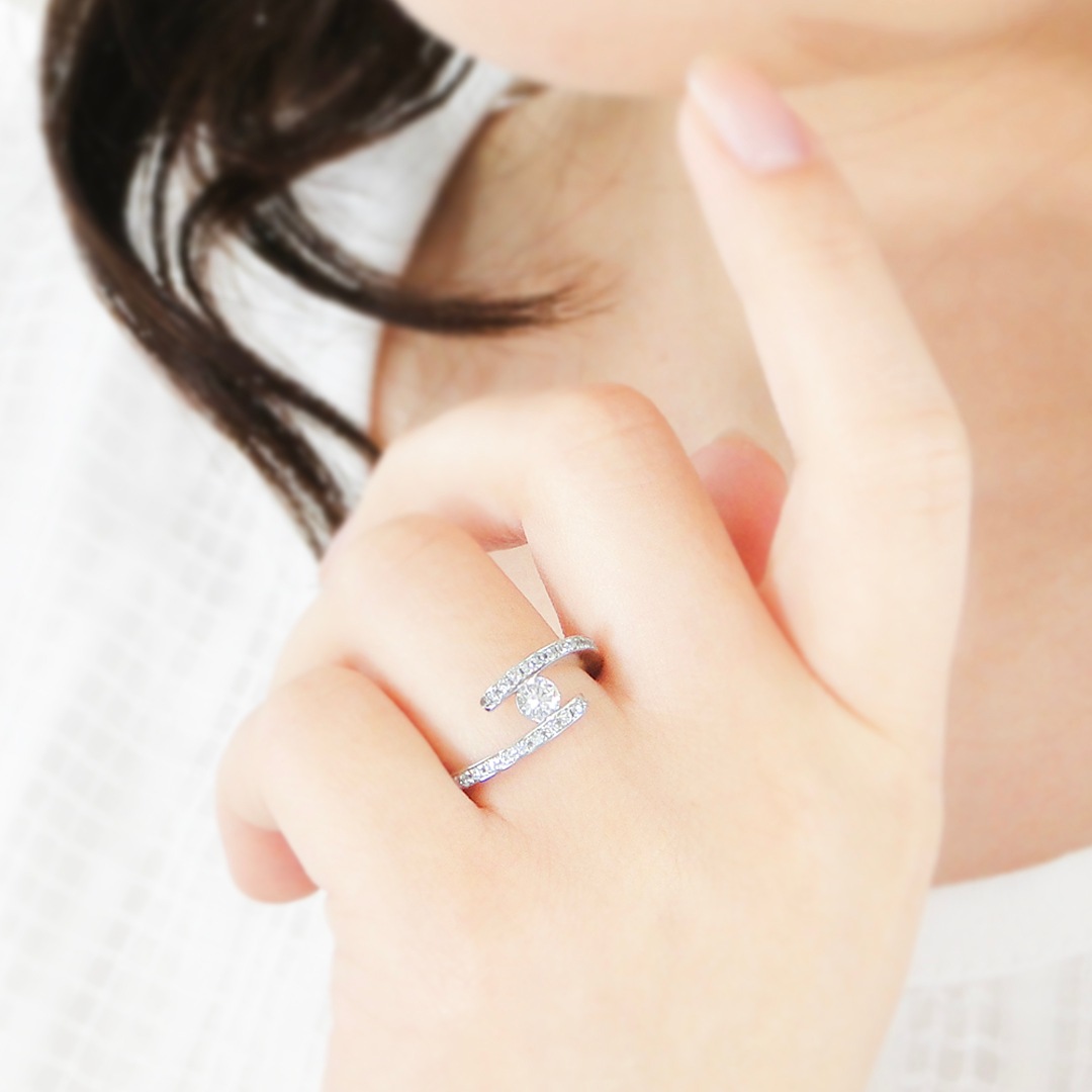 pt900【0.54ct】ダイヤモンド リング　csr0213-pt