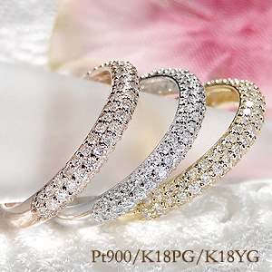 k18 YG ダイヤパヴェリング K18YG ダイヤモンド パヴェ リング【1.0ct】