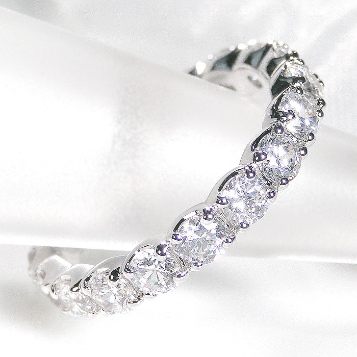 pt950 豪華【2.0ctUP】【SIクラス】ダイヤモンド フルエタニティ リング　csr0243-pt