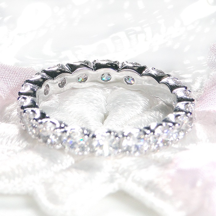 pt950 豪華【2.0ctUP】【SIクラス】ダイヤモンド フルエタニティ リング　csr0243-pt