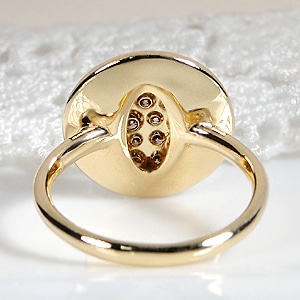 K18YG ブラウンダイヤモンドパヴェリング