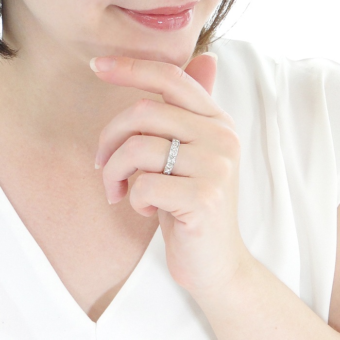 Pt950/K18YG エタニティリング【1.5ct】