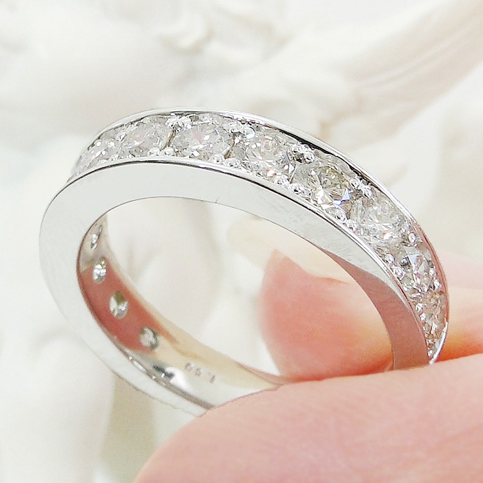 Pt950/K18YG エタニティリング【1.5ct】