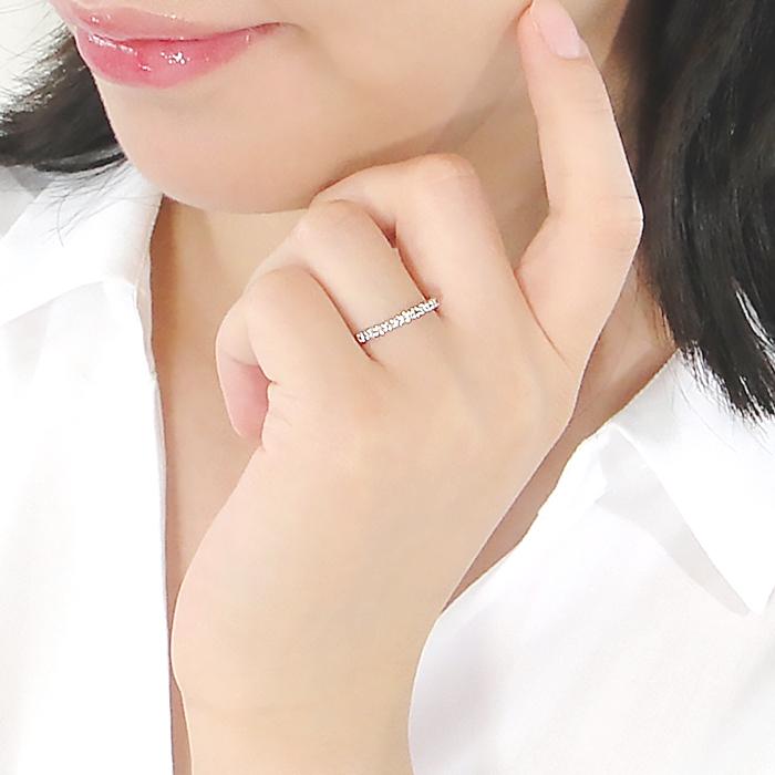 プラチナ950 ダイヤモンド エタニティリング 【0.2ct】