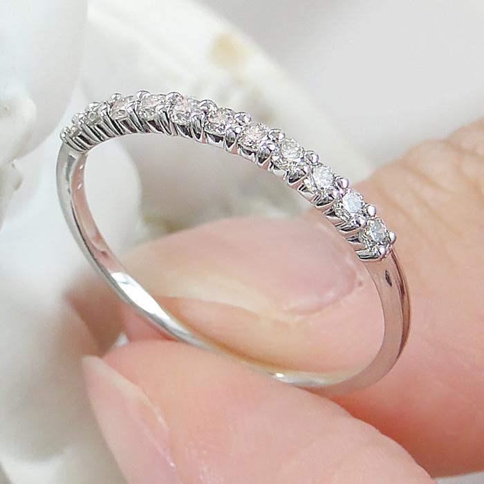 プラチナ950 ダイヤモンド エタニティリング 【0.2ct】