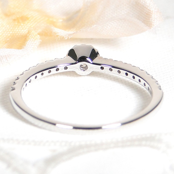 Pt950/K18YG 天然ダイヤモンド リング【0.3ct】