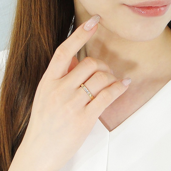 K18YG ダイヤモンド エタニティ リング【0.1ct】