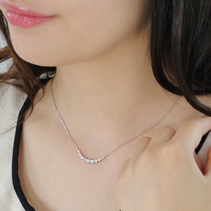 【0.3ct】ダイヤモンド ライン ネックレス ペンダント pt900