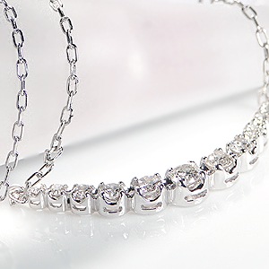 【0.3ct】ダイヤモンド ライン ネックレス ペンダント pt900