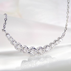 【0.3ct】ダイヤモンド ライン ネックレス ペンダント pt900