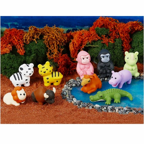 おもしろ消しゴム サファリ60個セット|お祭り景品 縁日おもちゃ 景品
