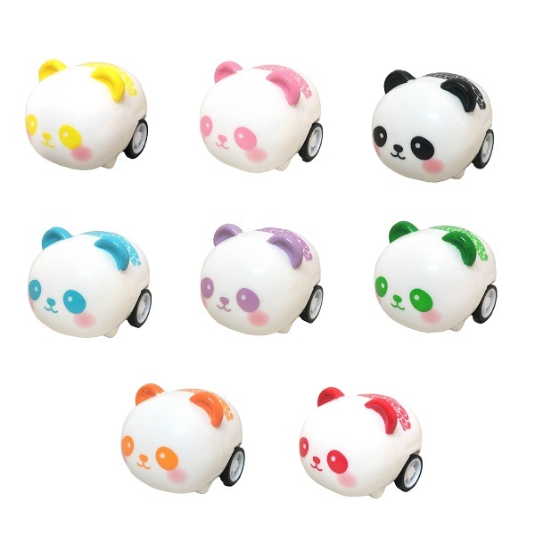 カラフルパンダ プルバックカー 50個セット