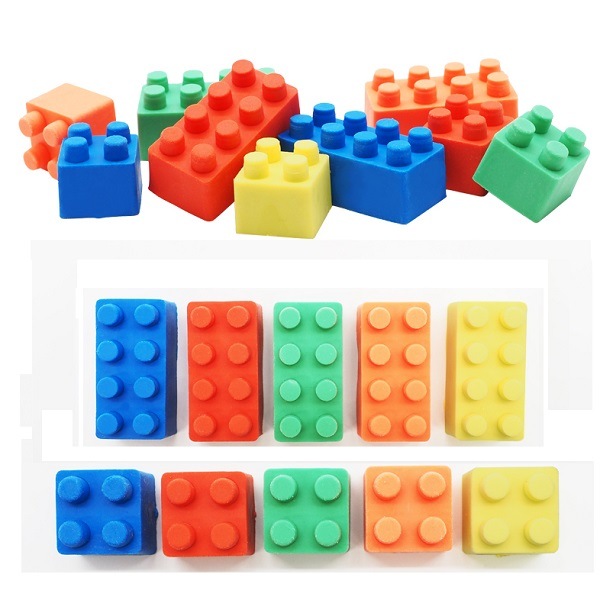 カラフルブロック消しゴム 50個セット