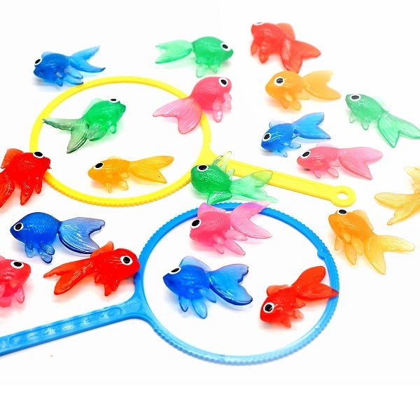 TPRカラフル金魚 約100個セット|お祭り景品 縁日おもちゃ 景品おもちゃ