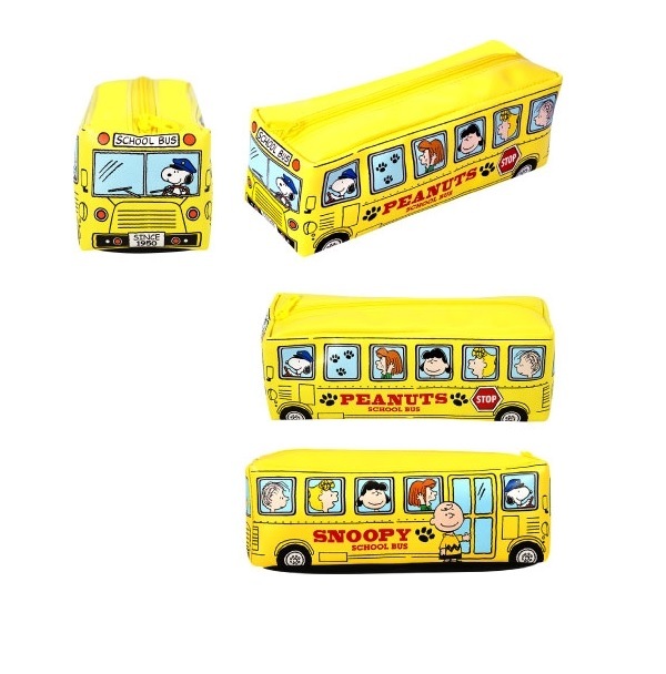 スヌーピーカラフルスクールバスペンケースver2 4個セット