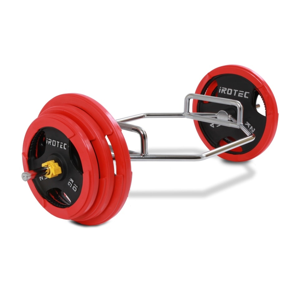 レギュラーHEXバーラバー109kgセット クイックカラー(イエロー) IROTEC