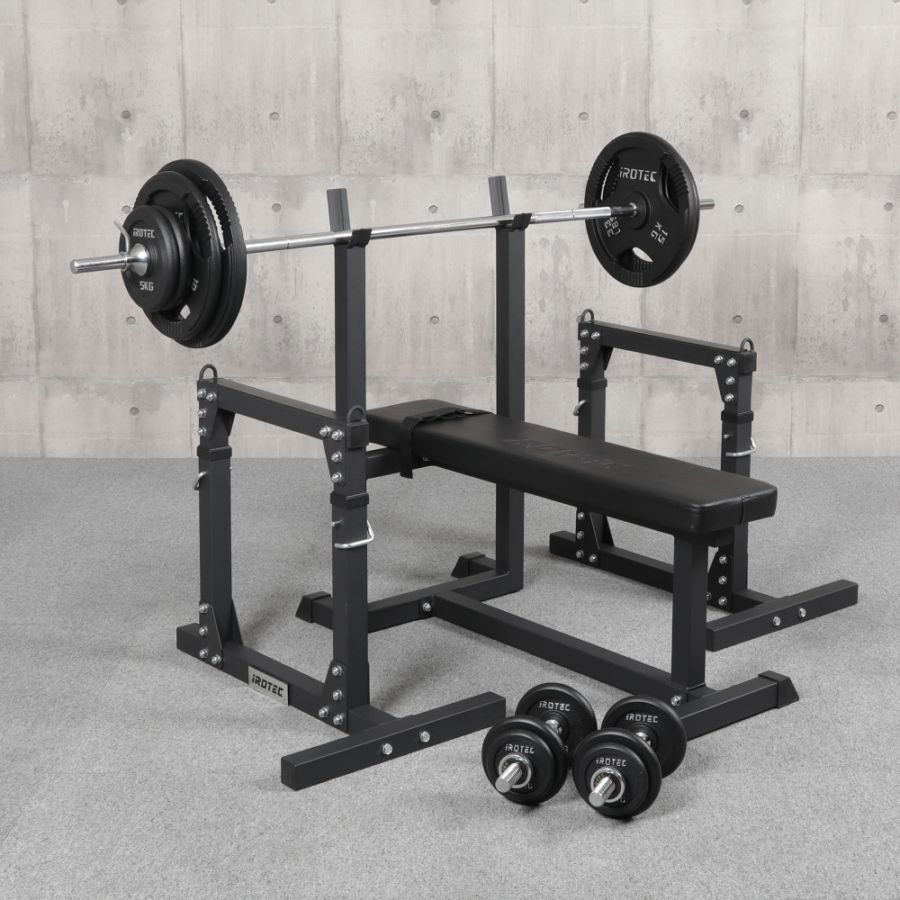 IROTEC バーベル100㎏セット➕サービス ラバーバーベルダンベル100kgセット IROTEC (アイロテック)