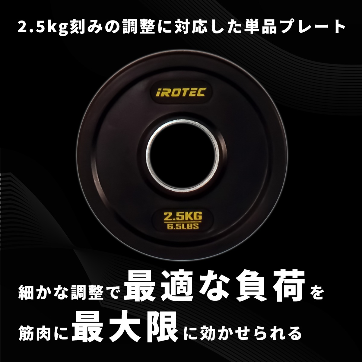 オールラバー仕様 オリンピック プレート 2.5KG【1枚】【穴径51mm】 /IROTEC（アイロテック）-0
