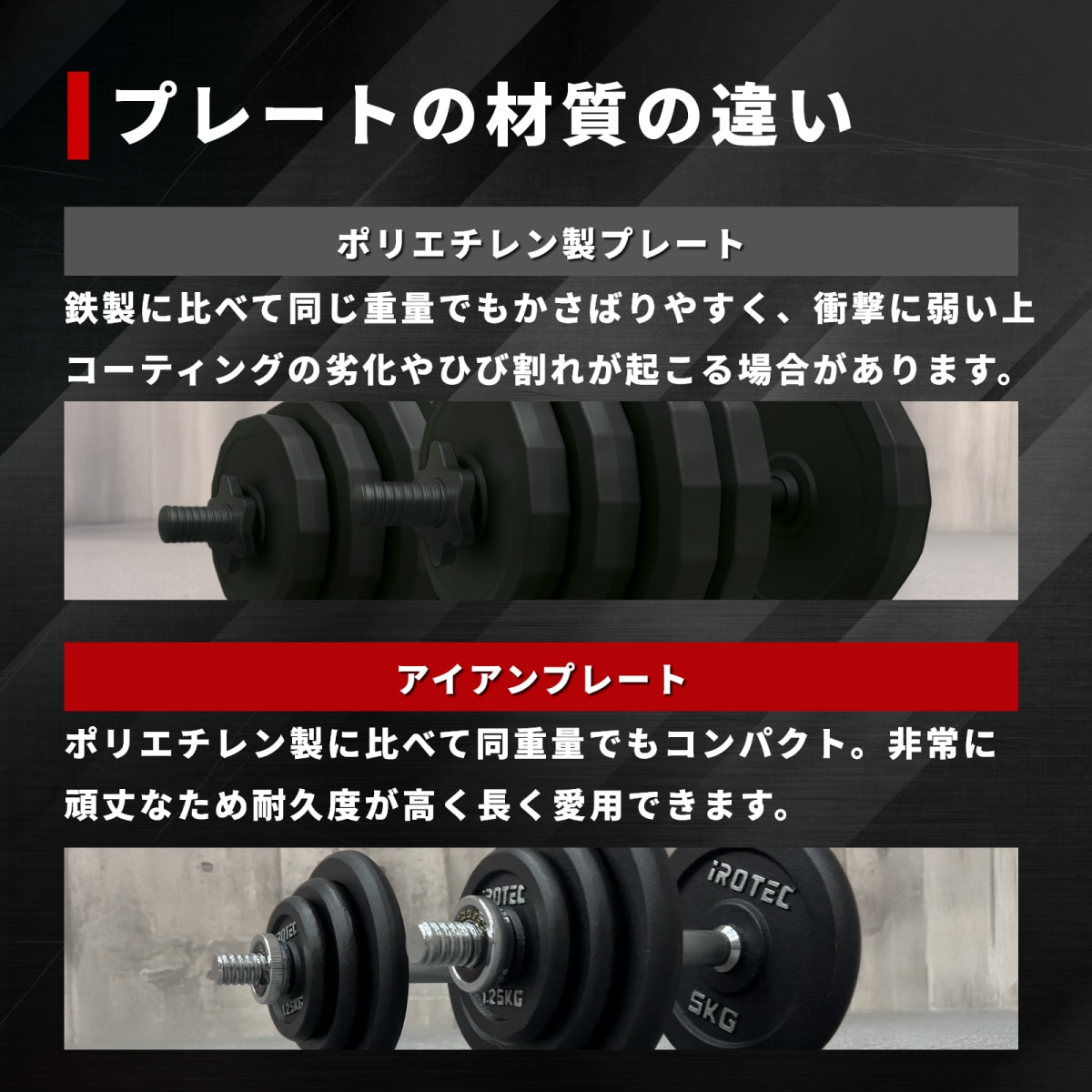 【美品】iROTEC アイロテック 28mmアイアンプレート 10kg×2枚 アイロテック 10kgプレート2枚 28mm 用 アイロテック 10kg