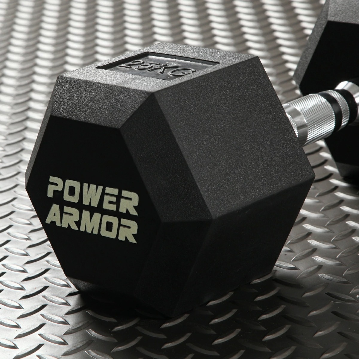 ラバーHEXダンベル25KG（1本）/POWER ARMOR（パワーアーマー）