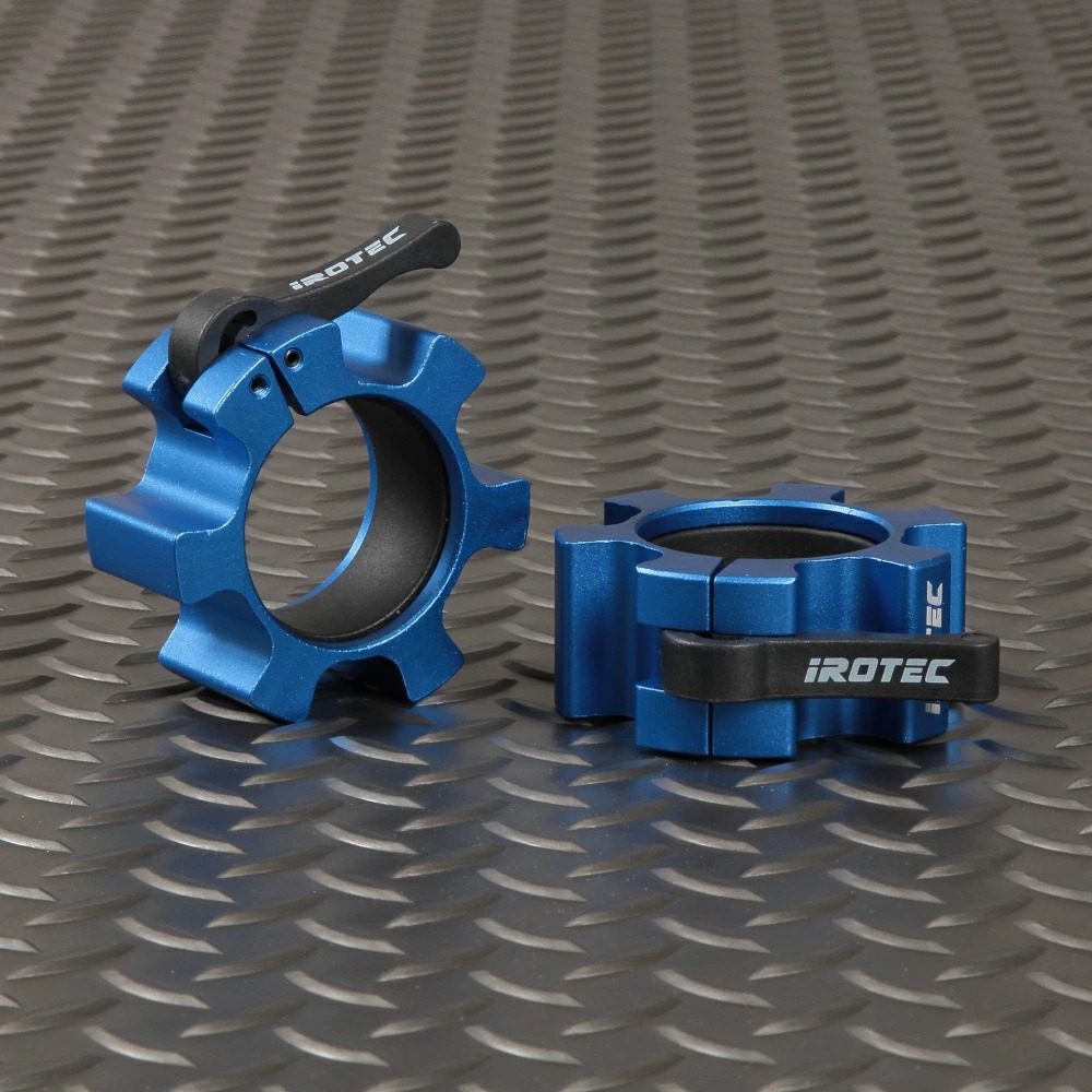 ブルーオリンピックラバーバーベル215KGセット(アルミカラー付き)/IROTEC（アイロテック）-5