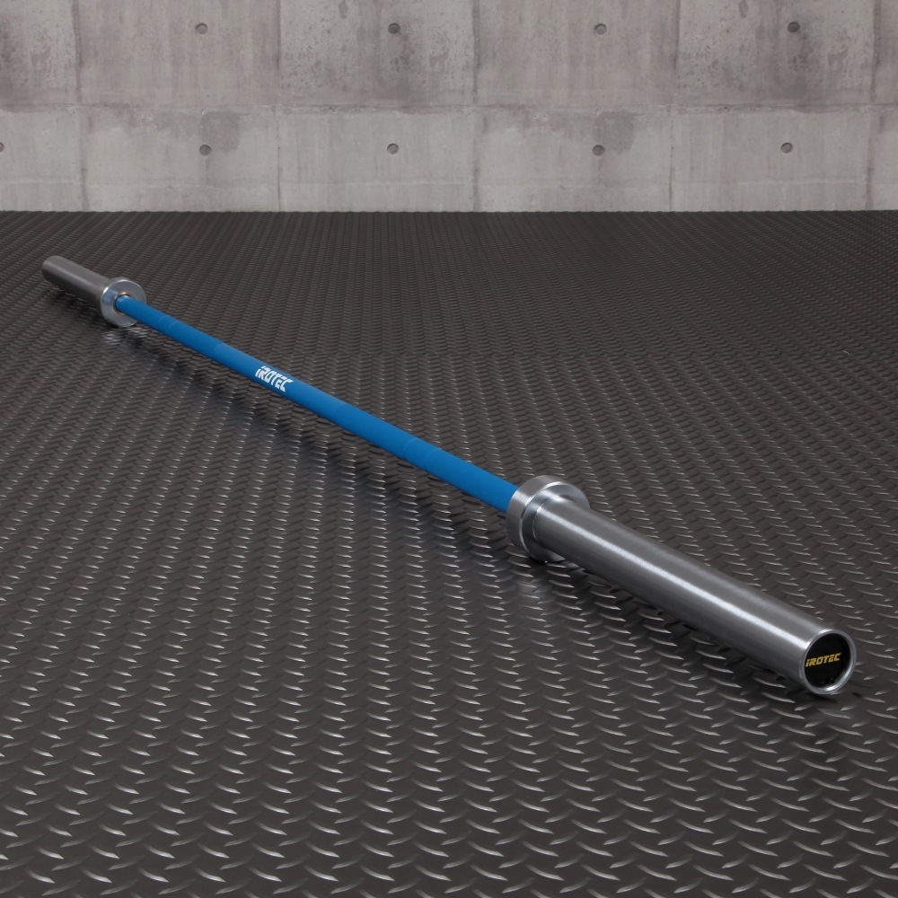 ブルーオリンピックラバーバーベル215KGセット(アルミカラー付き)/IROTEC（アイロテック）-1