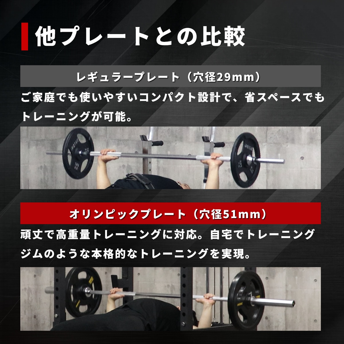 オールラバー仕様 オリンピック プレート 20kg(1枚)【穴径51mm
