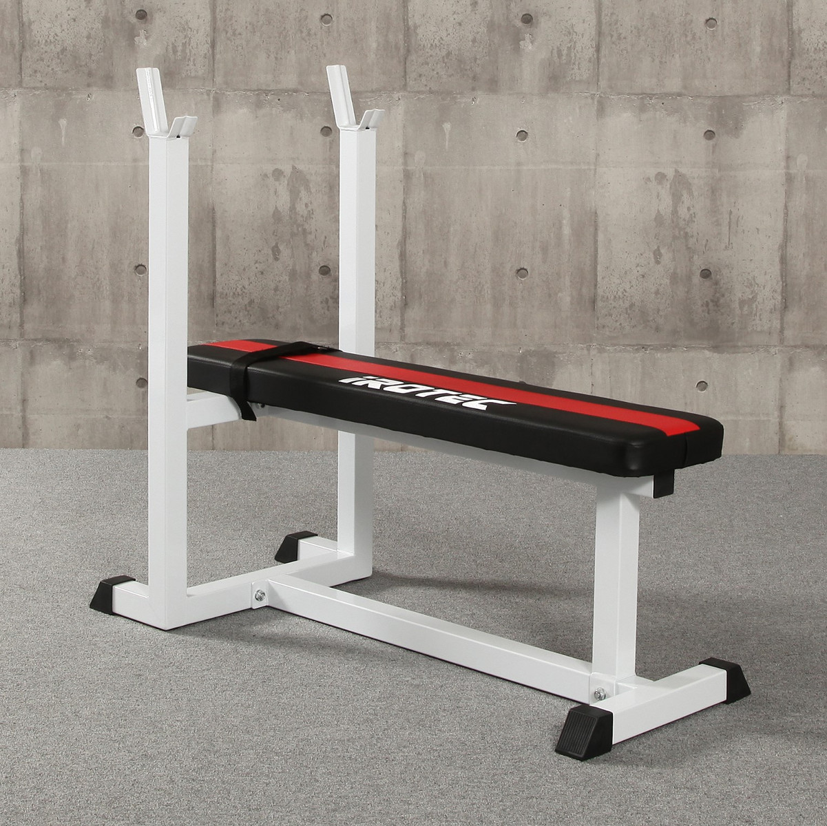 【予約販売！商品の入荷予定は10/16頃。入荷後順次発送いたします。】ストレングスセットR50K[プレスベンチ+ラバーバーベルダンベル50KGセット] / IROTEC（アイロテック）-2