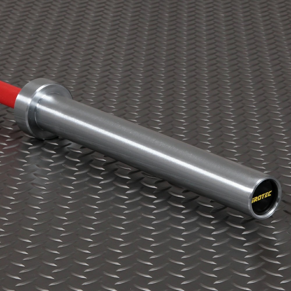 【待望の再販日決定！2月16日（月）17時頃から。即完売の可能性有】レッドオリンピックラバーバーベル175KGセット(アルミカラー付き)/IROTEC（アイロテック）-4