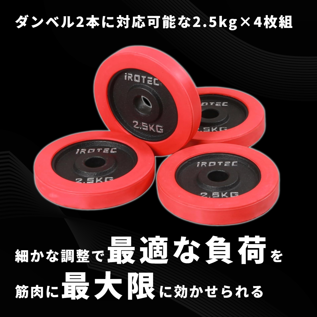 ラバー プレート 2.5kg(4枚) IROTEC (アイロテック)