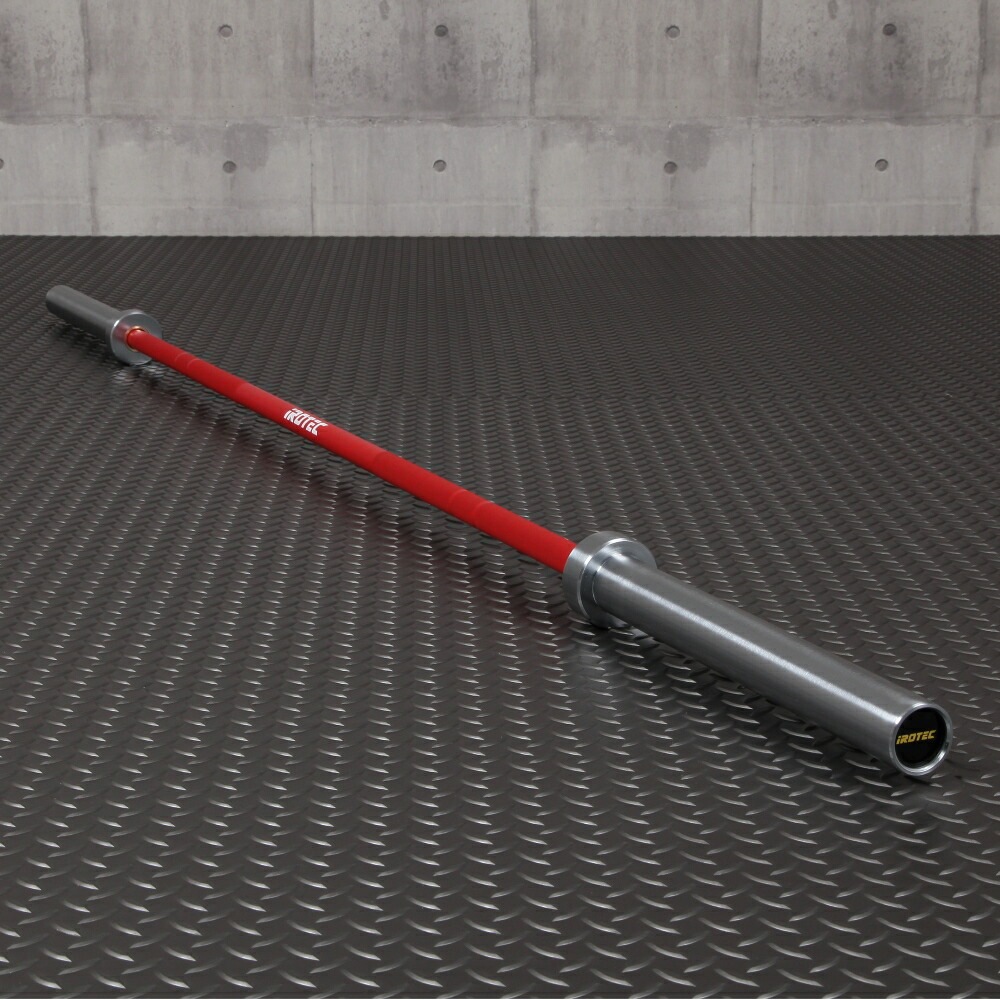セラコート オリンピックバーベルシャフト レッド（カラー無）ベアリングタイプ/IROTEC（アイロテック）-1