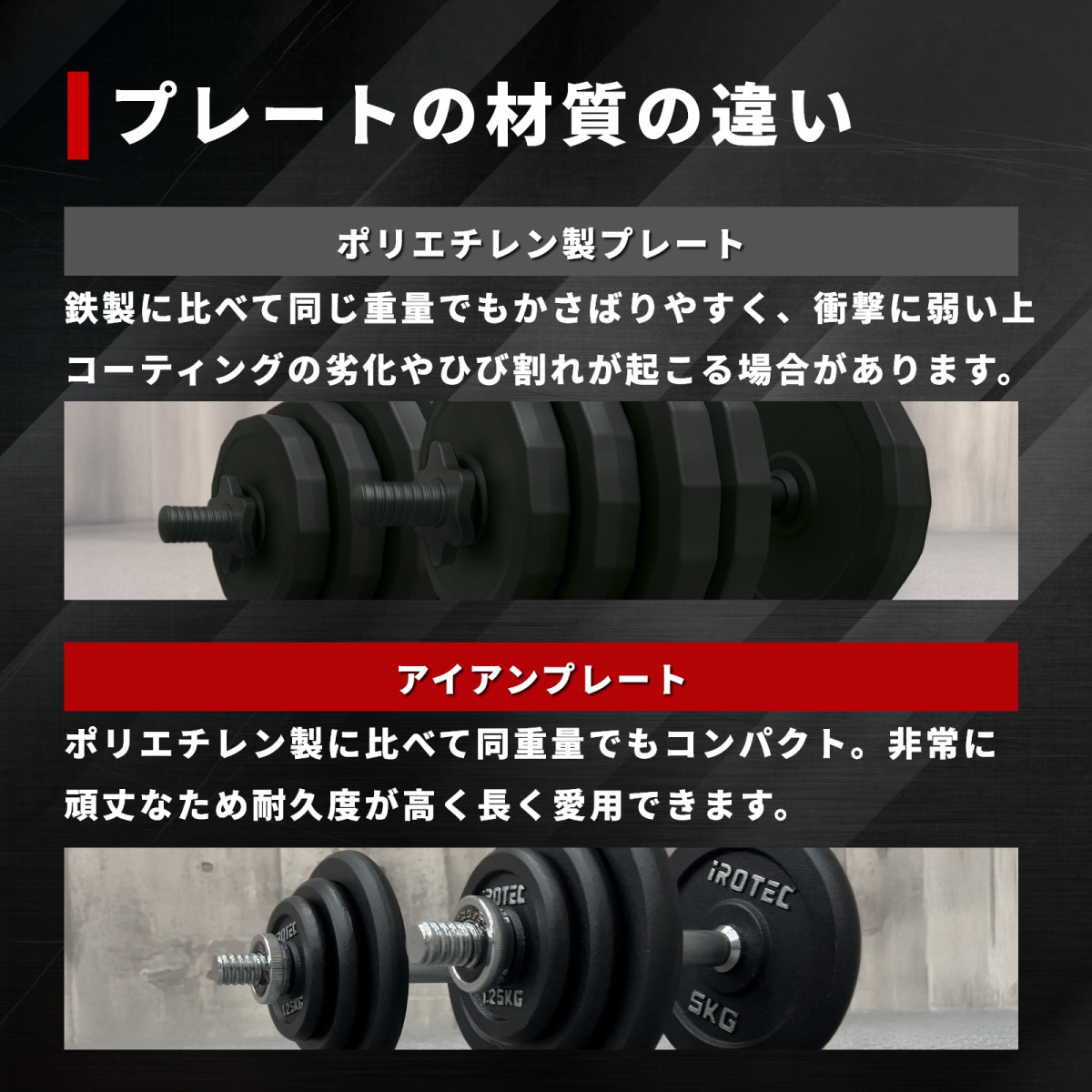 アイアンプレート0.5kg(4枚) IROTEC (アイロテック)