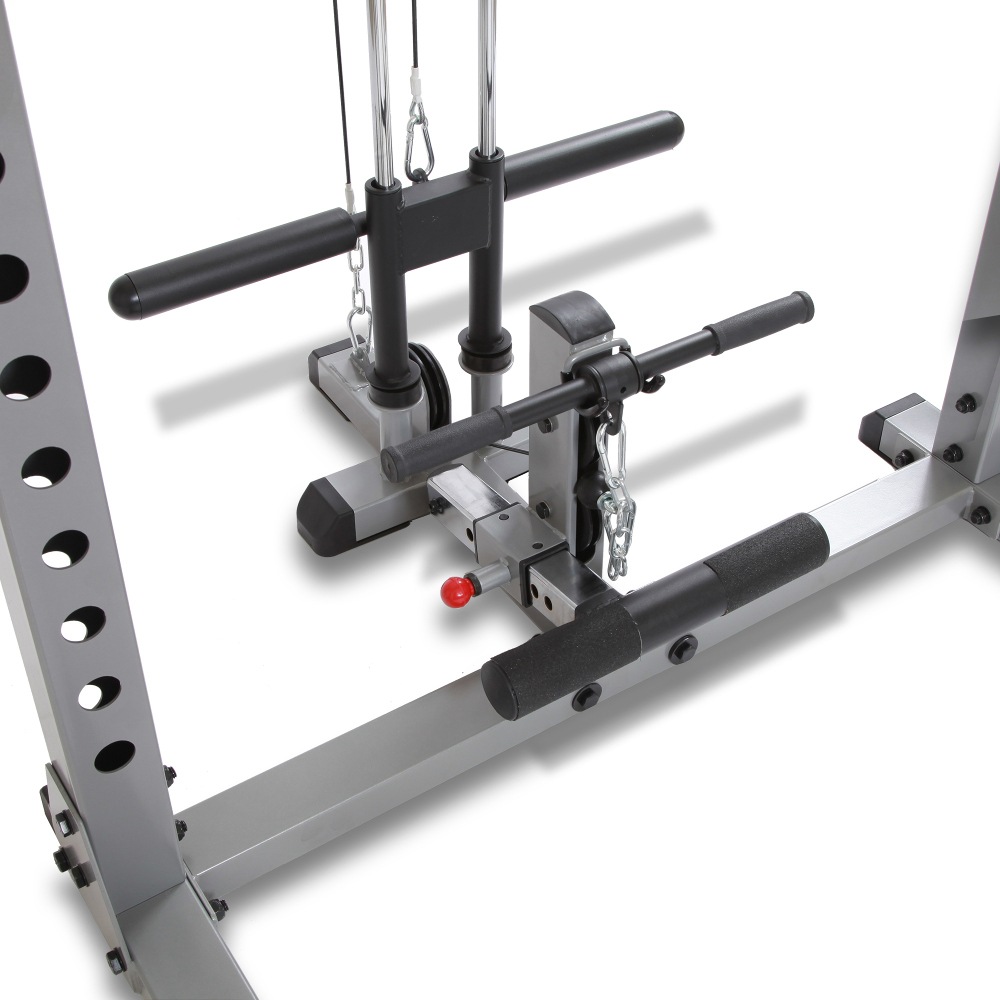 【75mm角、厚さ3mmの極太鋼材フレームを採用！ホームユース最上位モデル】パワーラックHPMラットオプションセット/IROTEC（アイロテック）-8