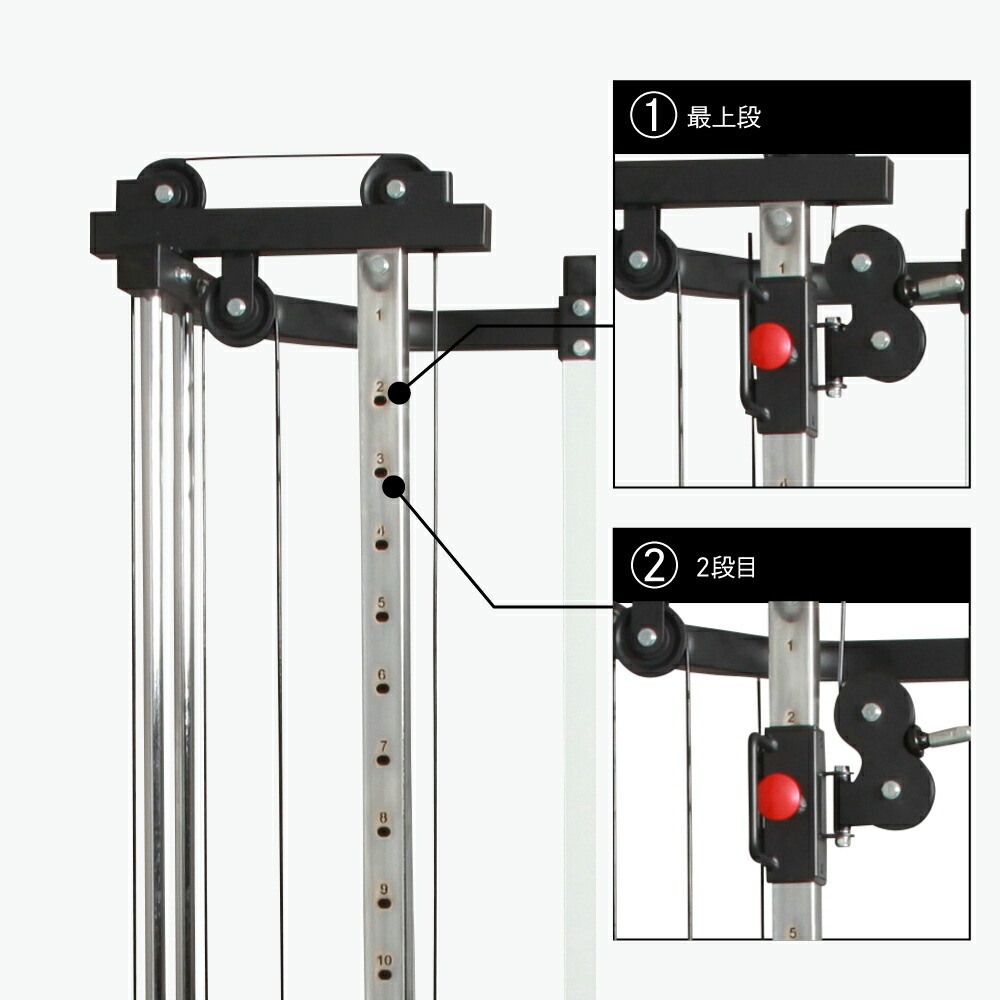 【大人気！待望のケーブルクロスアタッチメント】マルチパワーラック専用ケーブルクロスマシンアタッチメント/IROTEC（アイロテック）-4