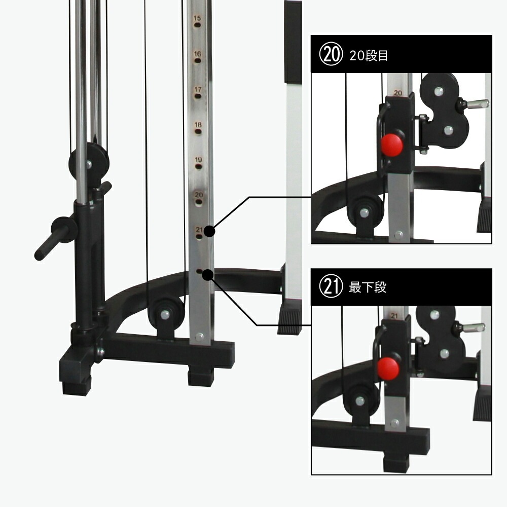 【大人気！待望のケーブルクロスアタッチメント】マルチパワーラック専用ケーブルクロスマシンアタッチメント/IROTEC（アイロテック）-5