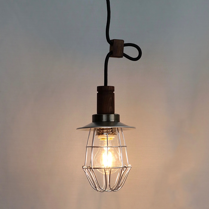 後藤照明<br>アルミP１Sガードペンダント<br />クリアガラスLED電球付属4W（40W相当）