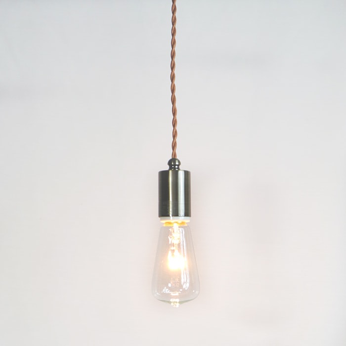 後藤照明　アンティーク灯ネジリコード<br />真鍮ブロンズ鍍金　アンティークランプ球60W付属<br />コード長さ約55cm