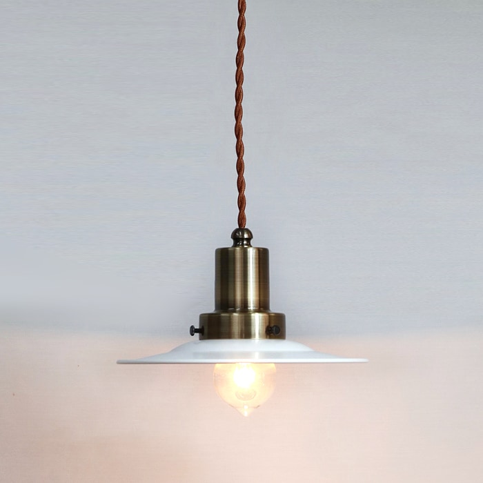 後藤照明<br>surou EDITION<br />ネジリコードアルミP1 CP型ロマン40W 85　ホワイトxブラウン<br />