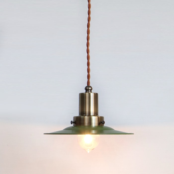 後藤照明<br>surou EDITION<br />ネジリコードアルミP1 CP型ロマン40W 55　グリーンxブラウン<br />