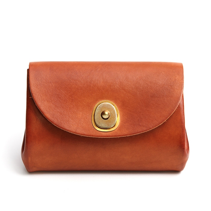 leatheria vintage small wallet キャメル