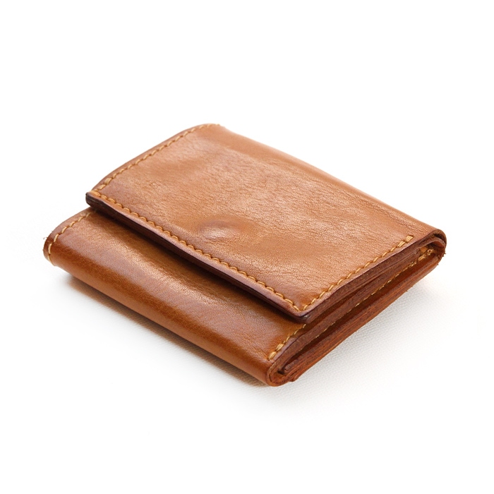 leatheria  minimum wallet   キャメル<br />三つ折り財布