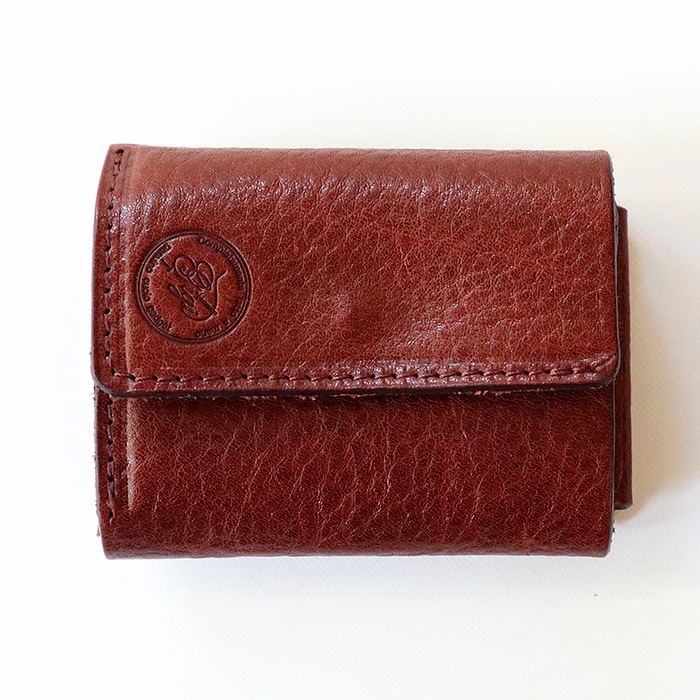 三つ折り財布　RakuOka kumi wallet　ブラウン