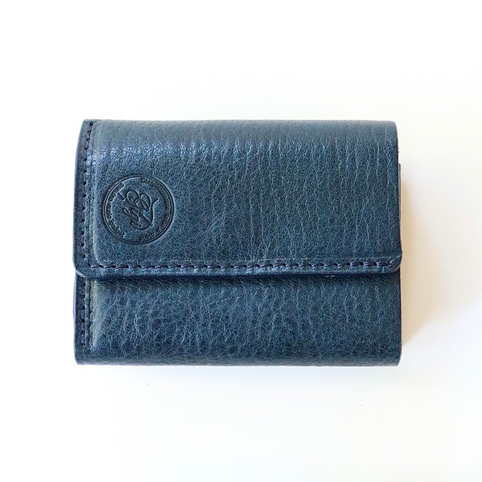 三つ折り財布　RakuOka kumi wallet　ネイビー