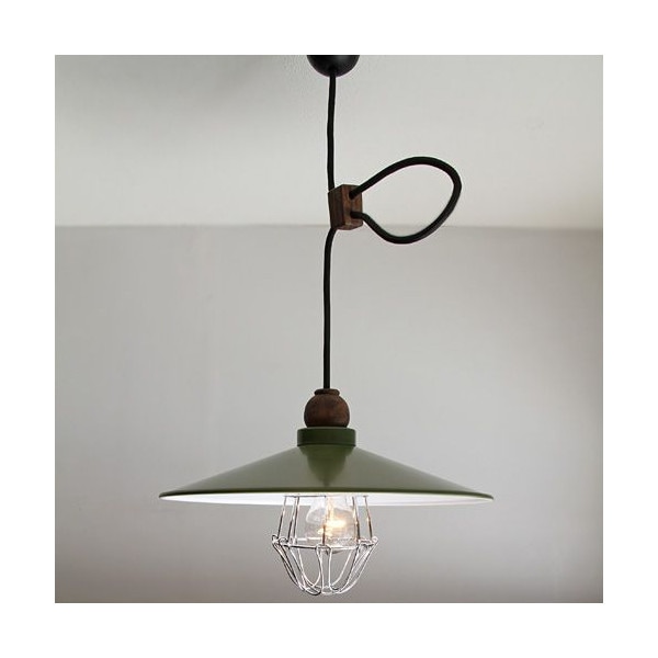 後藤照明 Verdeシリーズ パルマ アルミP1L型ガード緑塗装ペンダント  付属球なし glf3345