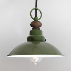 後藤照明 Verdeシリーズ ジェノバ（浪漫球付属） アルミ拡散Sセード緑塗装ペンダントロマン球  glf3333rm