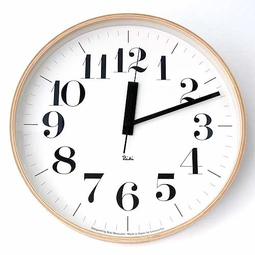リキクロック電波時計の大サイズ RIKI CLOCK　RC L 電波時計 WR08-27 lemnos