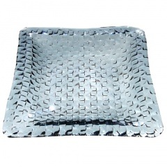 スガハラ　ガラスのプレート grid plate 23cm深皿 インディゴブルー