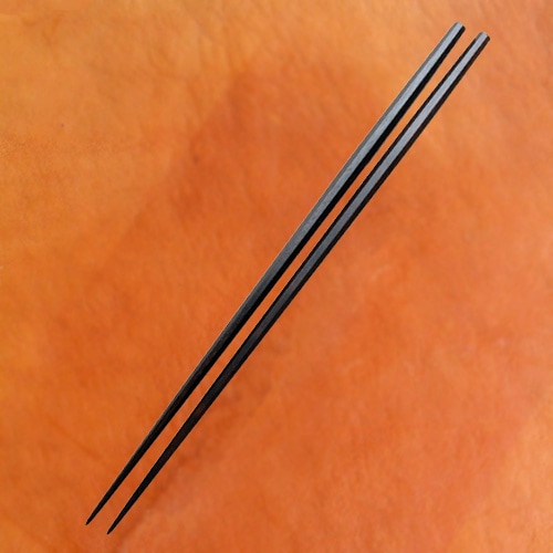 大黒屋 江戸木箸 八角箸利休 極上縞黒檀