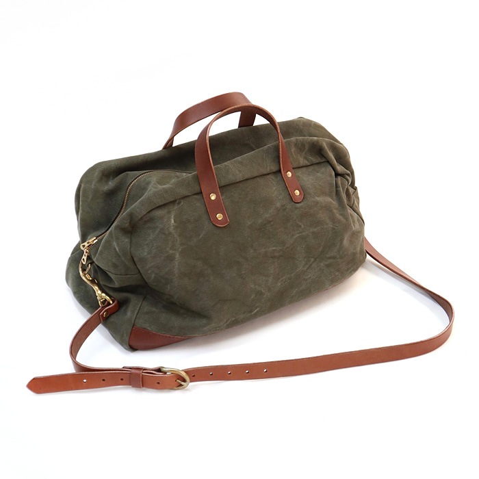 SCOTCH & SODA キャンバス生地 ボストン バッグ カーキ RHYTHMOS CANVAS SERIES Journey ボストンバッグ カーキ