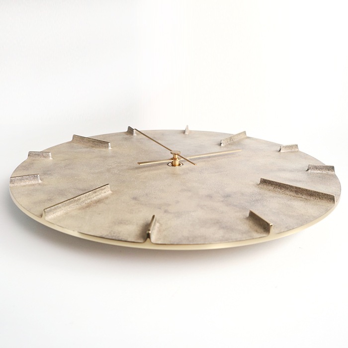 Quaint クエィント　真鍮の時計<br />斑紋純銀色<br />lemnos